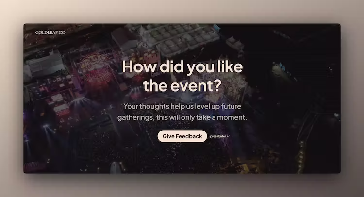 Post-Event Feedback Survey